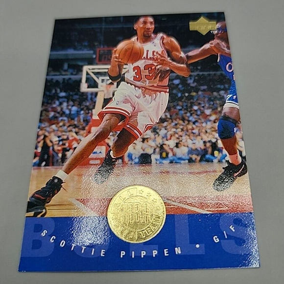 Scottie Pippen 1995 Upper Deck Chicago Bulls #167 Basketball Gold Trading Card - Picture 7 of 7
